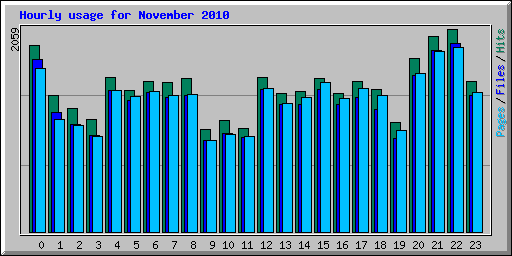 Hourly usage for November 2010